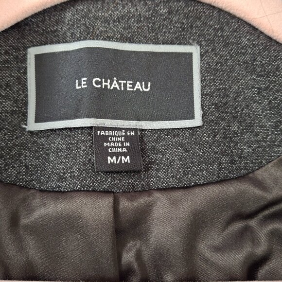 Womans Grey Business Career Suit Peplum Blazer Jacket Sz M Stretch Comfort - Picture 16 of 16